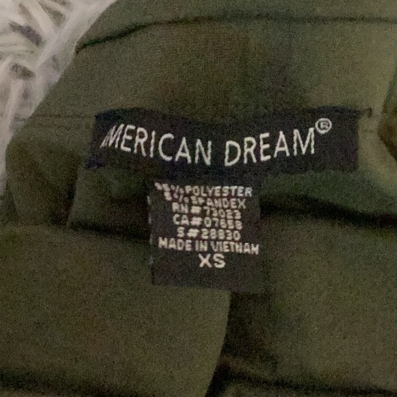 American Dream khaki jersey knit strapless jumpsuit size xs - Picture 8 of 8